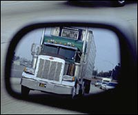 truck in mirror