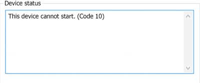 lexmark x422 code 10 this device cannot start