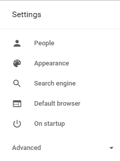 chrome advanced settings
