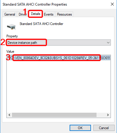 device vendor path