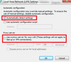 LAN settings