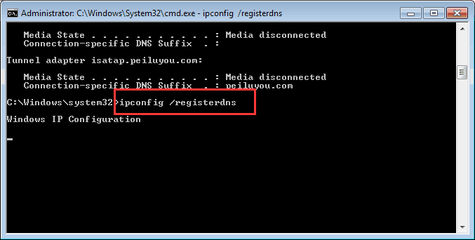 Ipconfig registerdns ошибка регистрации dns записей