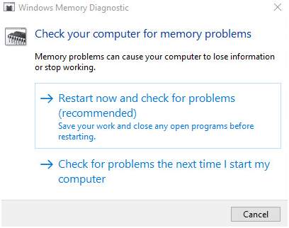 memory problems check