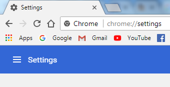 chrome settings