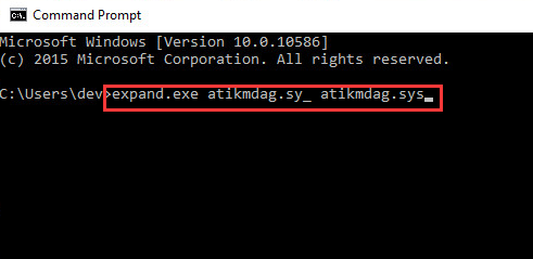 cmd expand atikmdag