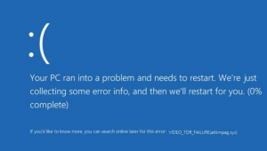 Ошибка виндовс 8 video tdr failure