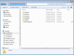 software distribution folder