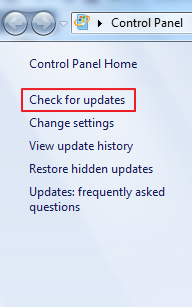 win 7 check updates