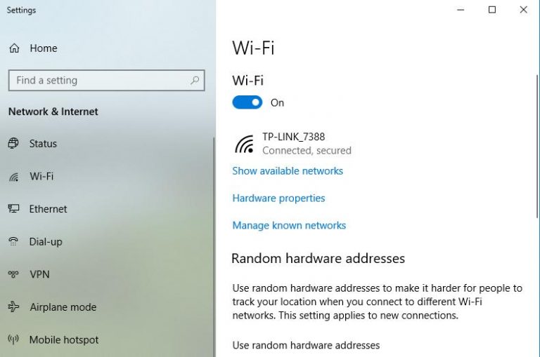 wifi capability is turned off windows 10