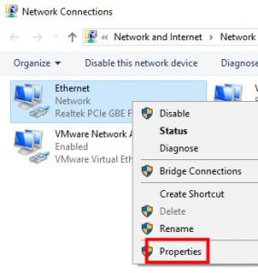 ethernet properties