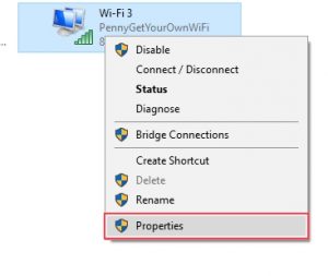 network adapter properties