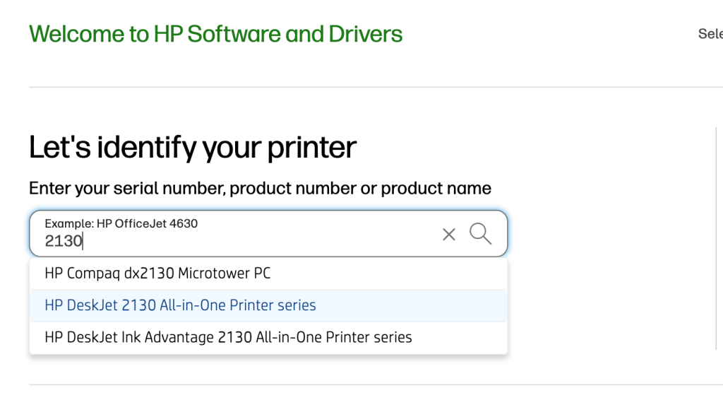hp support printer details
